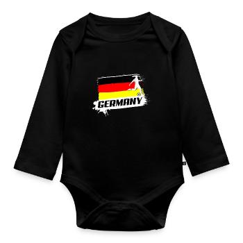 Football World Cup 2019 Women's Football - Organic Longsleeve Baby Bodysuit - black - Front
