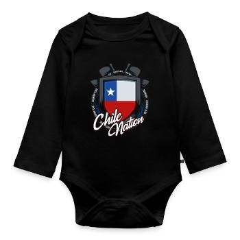 Chili - Body Bébé bio manches longues - noir - Devant