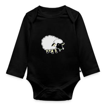Schwarzes Schaf - Baby Bio-Langarm-Body - Schwarz - Vorne