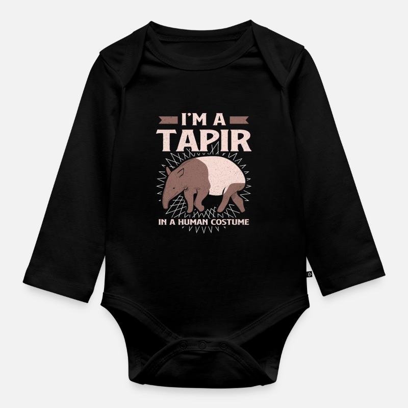 Tapir - Body Bébé bio manches longues - noir