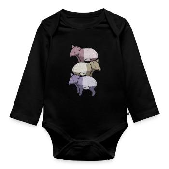 Tapir - Body Bébé bio manches longues - noir - Devant