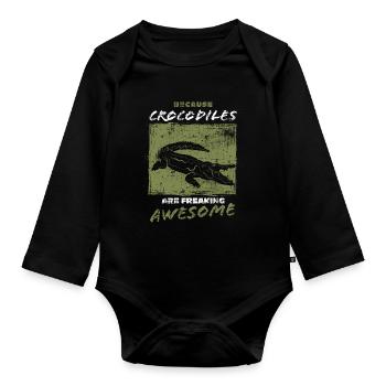Alligator - Baby Bio-Langarm-Body - Schwarz - Vorne