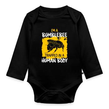Bumblebee - Organic Longsleeve Baby Bodysuit - black - Front