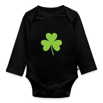 cloverleaf - Organic Longsleeve Baby Bodysuit - black - Front