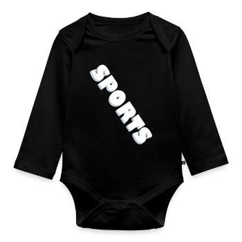 Sports Sport - Organic Longsleeve Baby Bodysuit - black - Front
