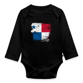Panama - Baby Bio-Langarm-Body - Schwarz - Vorne