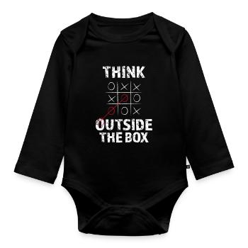 Philosophy Thinking - Organic Longsleeve Baby Bodysuit - black - Front