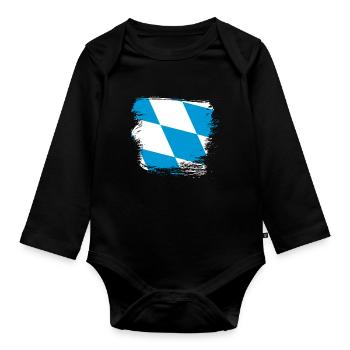 Bavière - Body Bébé bio manches longues - noir - Devant