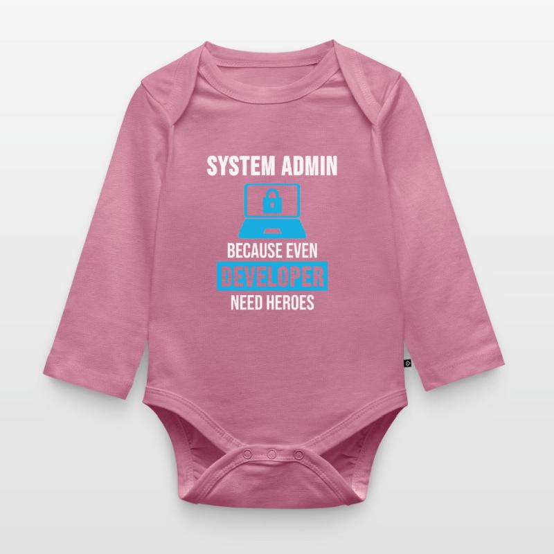 System Admin Administrator Programming Gift Organic Longsleeve Baby Bodysuit