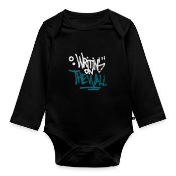 Graffiti - Baby Bio-Langarm-Body - Schwarz - Vorne