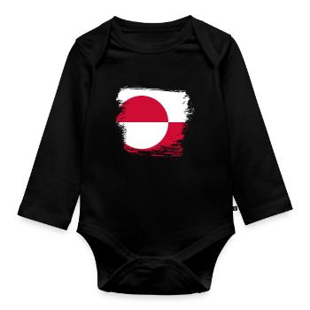 Groenland - Body Bébé bio manches longues - noir - Devant