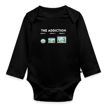 Aquarium Funny aquarium shopping addiction gift - Organic Longsleeve Baby Bodysuit - black - Front