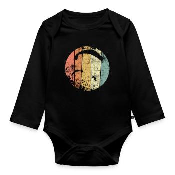 Paragliding - Baby Bio-Langarm-Body - Schwarz - Vorne