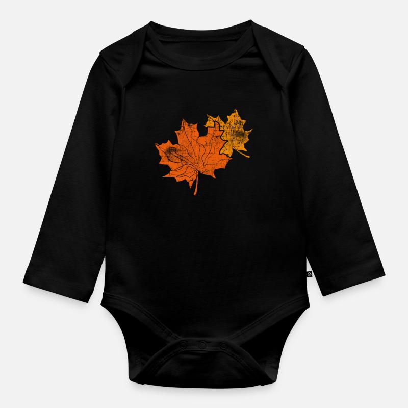 Automne - Body Bébé bio manches longues - noir