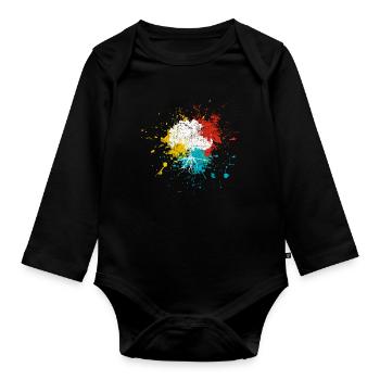 Tree - Organic Longsleeve Baby Bodysuit - black - Front