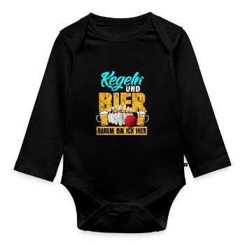 Skittles - Organic Longsleeve Baby Bodysuit - black - Front