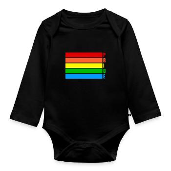 Pride - Baby Bio-Langarm-Body - Schwarz - Vorne