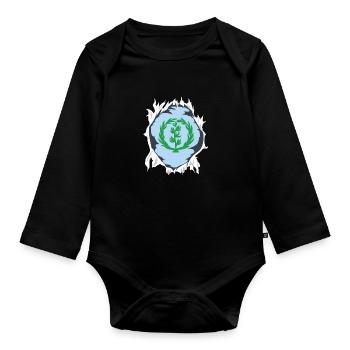 Eritrea Tigrinya Habesha Geschenk - Baby Bio-Langarm-Body - Schwarz - Vorne
