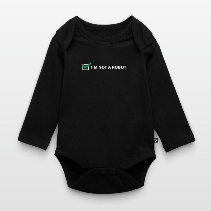 Captcha Code Roboter Sarkasmus Influencer Geschenk Baby Bio-Langarm-Body