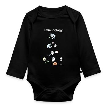 Immunology - Organic Longsleeve Baby Bodysuit - black - Front