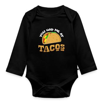 Taco - Body Bébé bio manches longues - noir - Devant