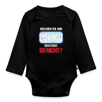 Which part do not you understand? - Ice Hockey, Ice - Organic Longsleeve Baby Bodysuit - black - Front
