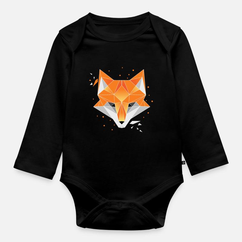 renard - Body Bébé bio manches longues - noir
