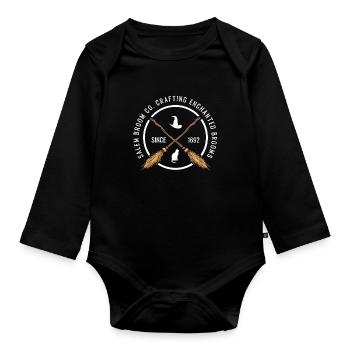 Salem Besen Fabrik Halloween Hexen Geschenk - Baby Bio-Langarm-Body - Schwarz - Vorne