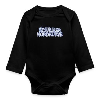 Schalker Nordkurve - Baby Bio-Langarm-Body - Schwarz - Vorne