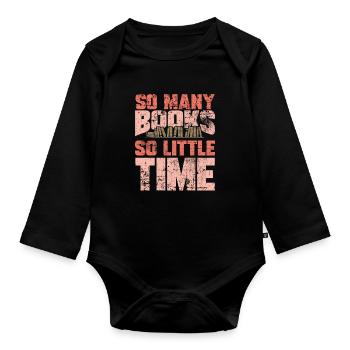 Lesen - Baby Bio-Langarm-Body - Schwarz - Vorne