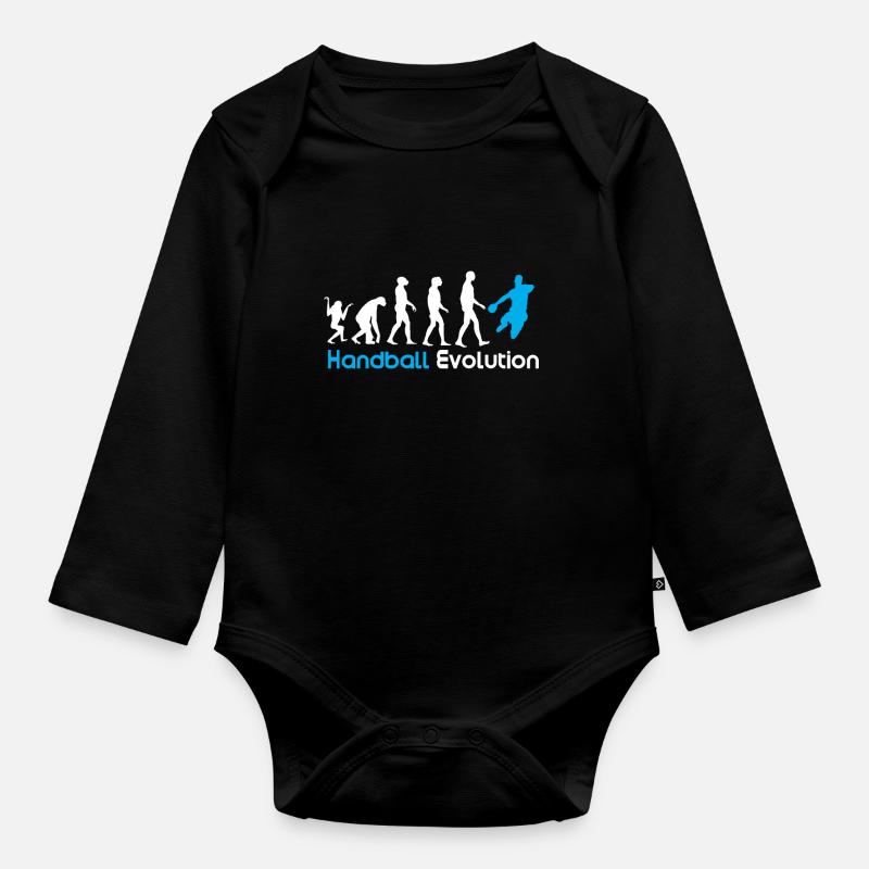 Handball Evolution - Baby Bio-Langarm-Body - Schwarz