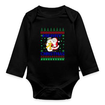 JOYEUX NOEL - Body Bébé bio manches longues - noir - Devant