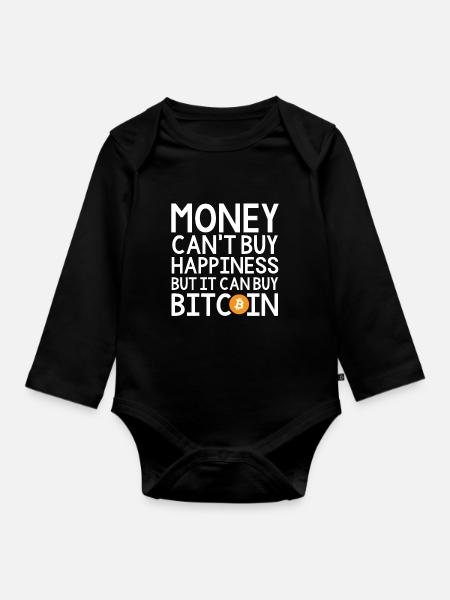 Bitcoin - Baby Bio-Langarm-Body - Schwarz