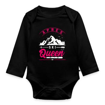 Apres Ski Queen,Lapins,Winter Party Apres Ski - Body Bébé bio manches longues - noir - Devant