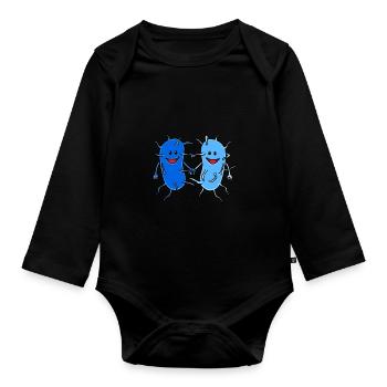 Bacteria Cleaning Cleaning Cleaning Cleaning Lady Household - Organic Longsleeve Baby Bodysuit - black - Front