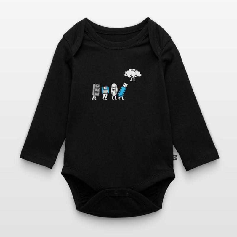 Cloud Computing Evolution Computer Development Organic Longsleeve Baby Bodysuit