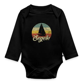 Segeln - Baby Bio-Langarm-Body - Schwarz - Vorne