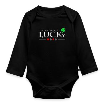 Poker - Baby Bio-Langarm-Body - Schwarz - Vorne