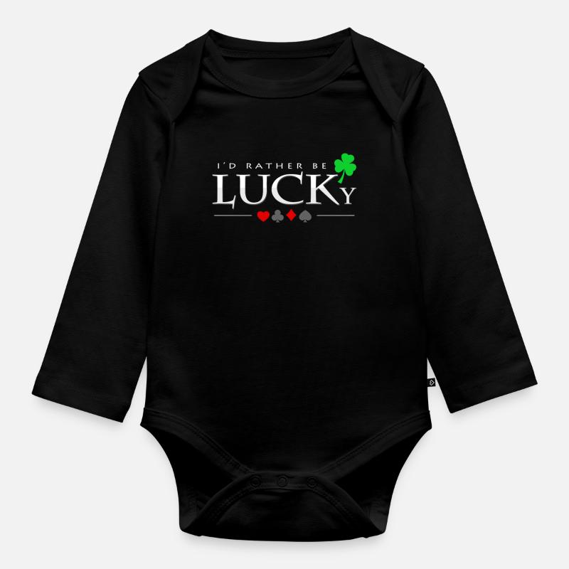 poker - Body Bébé bio manches longues - noir