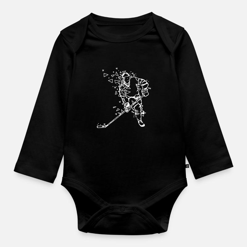 Hockey - Body Bébé bio manches longues - noir