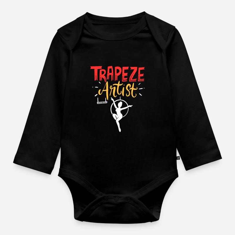 trapézistes - Body Bébé bio manches longues - noir