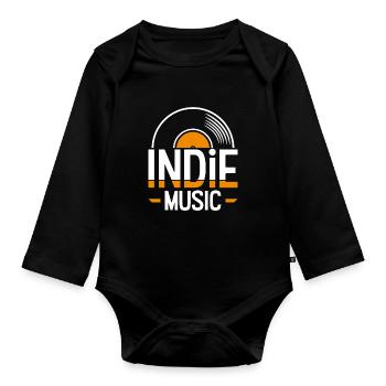 Musique indépendante - Body Bébé bio manches longues - noir - Devant