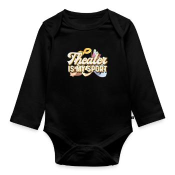 Acting Theatre - Organic Longsleeve Baby Bodysuit - black - Front