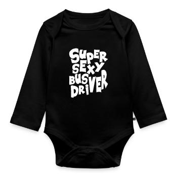 conducteur - Body Bébé bio manches longues - noir - Devant