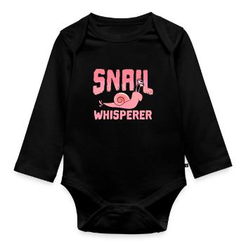 slug - Organic Longsleeve Baby Bodysuit - black - Front
