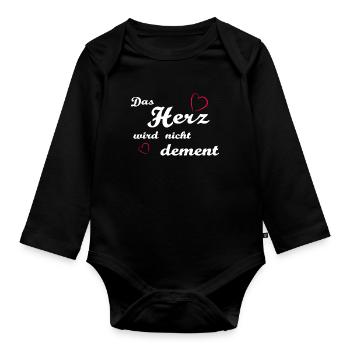 Geriatric nurse - care - Organic Longsleeve Baby Bodysuit - black - Front