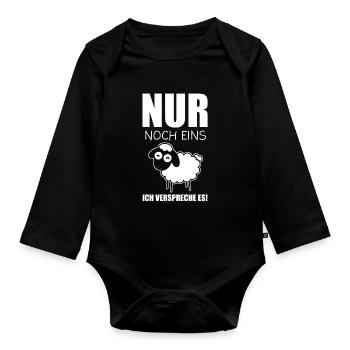 Schaf Schafe Hirte Geschenk - Baby Bio-Langarm-Body - Schwarz - Vorne