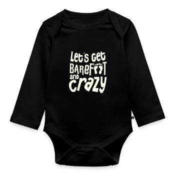 barefoot - Organic Longsleeve Baby Bodysuit - black - Front