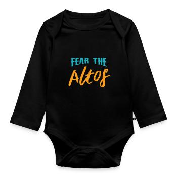 Choir alto singer - Organic Longsleeve Baby Bodysuit - black - Front