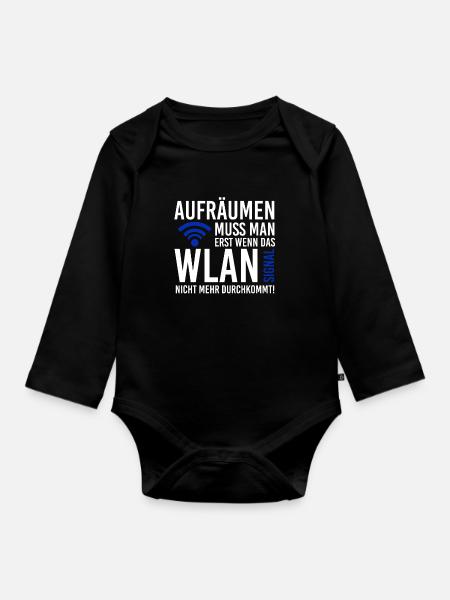Lustig - Baby Bio-Langarm-Body - Schwarz